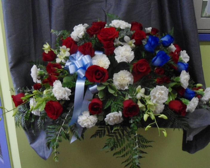 Funeral casket flowers